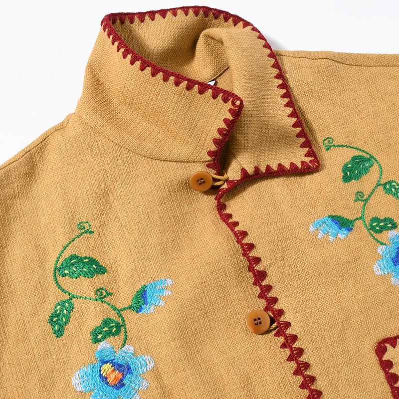 MEXICAN EMBROIDERY JACKET -MUSTARD-