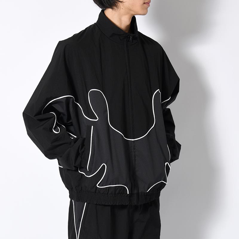 NYLON TRACK JACKET "MARIACHI" -BLACK-