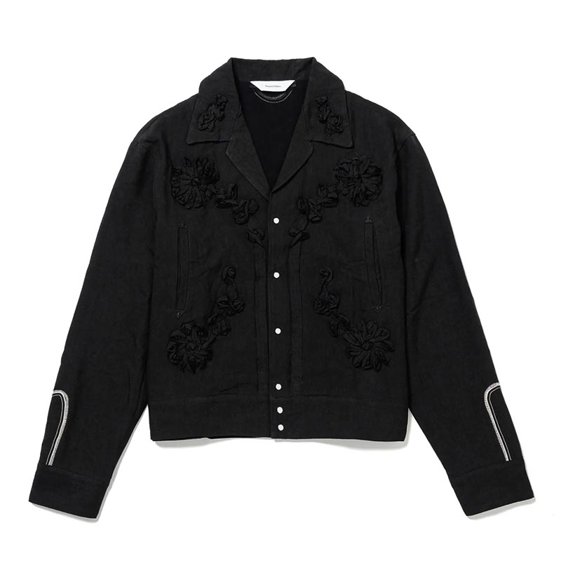 WESTERN JKT "FLOWERS" -BLACK-