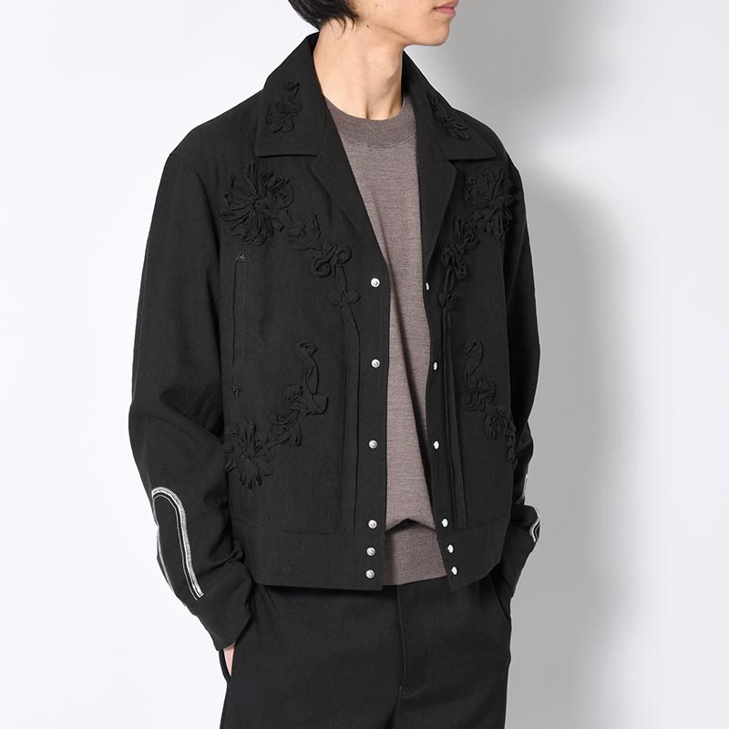 WESTERN JKT "FLOWERS" -BLACK-