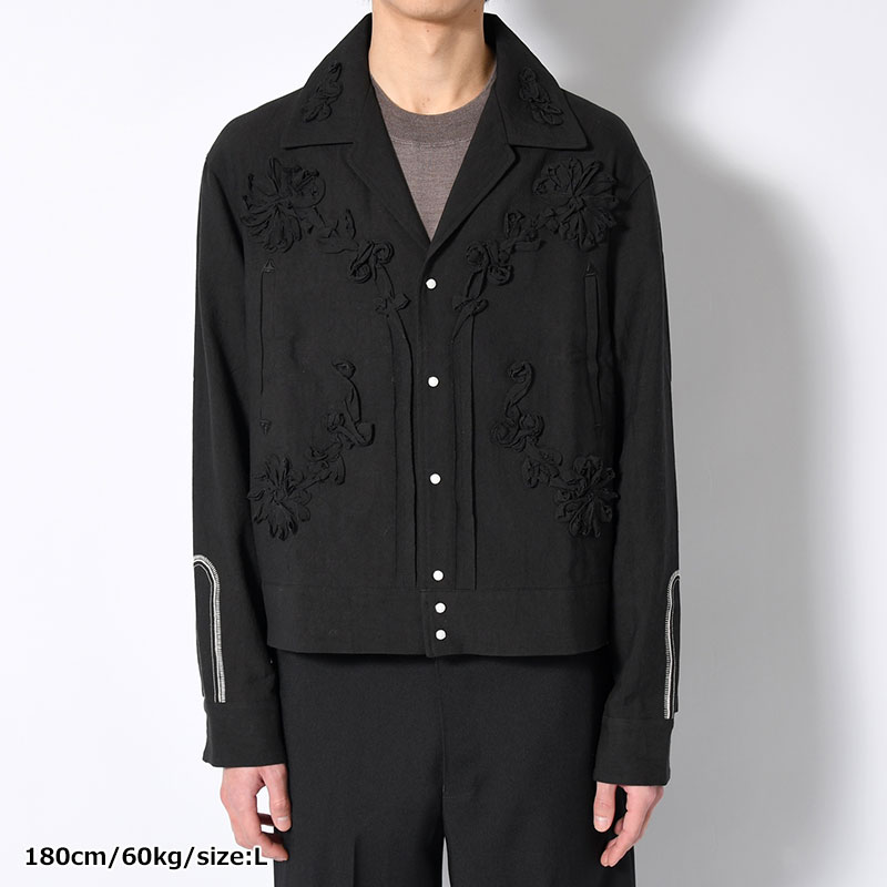 WESTERN JKT "FLOWERS" -BLACK-