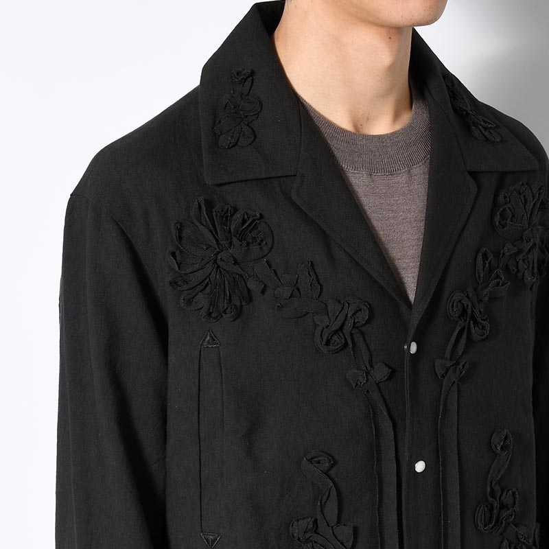 WESTERN JKT "FLOWERS" -BLACK-