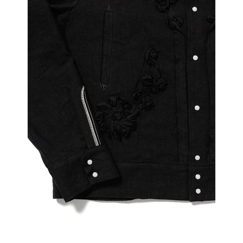 WESTERN JKT "FLOWERS" -BLACK-