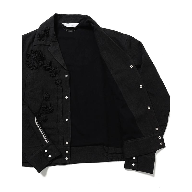 WESTERN JKT "FLOWERS" -BLACK-