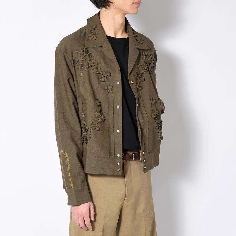 WESTERN JKT "FLOWERS" -KHAKI-