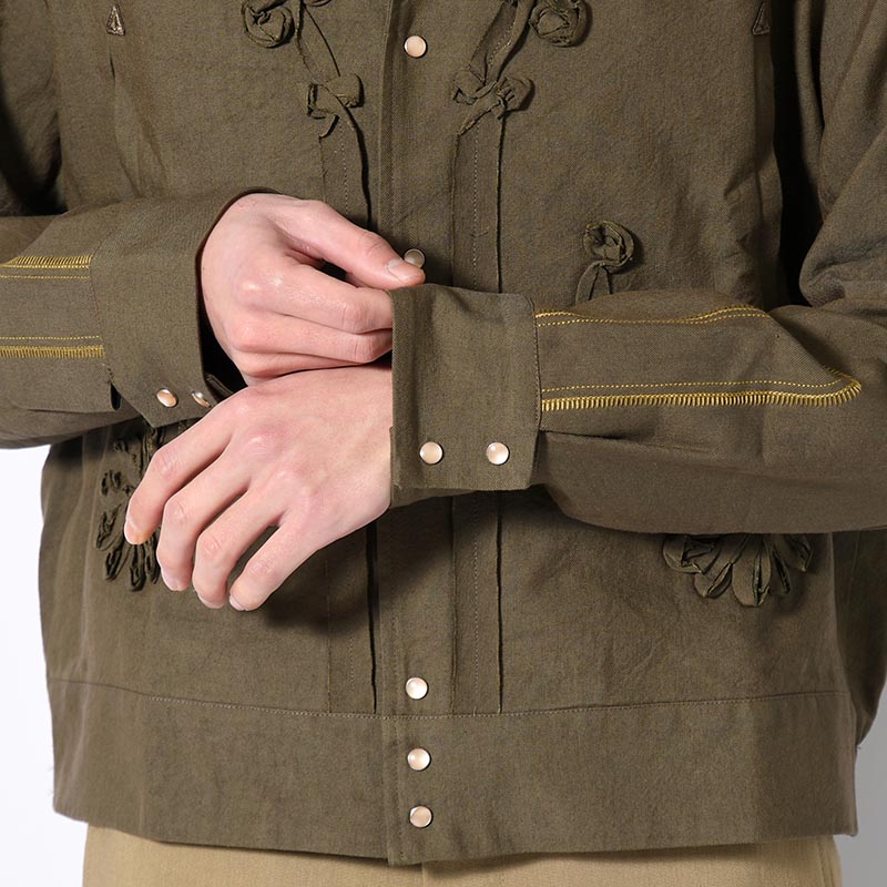 WESTERN JKT "FLOWERS" -KHAKI-