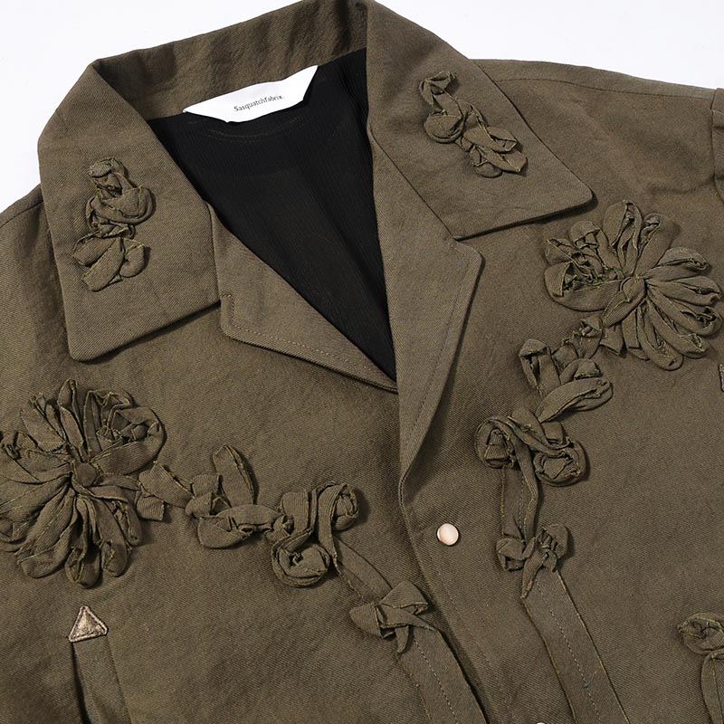 WESTERN JKT "FLOWERS" -KHAKI-