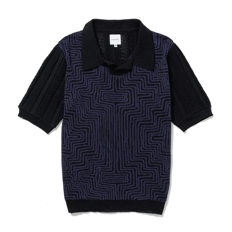 POLO KNIT "MOLAS" -BLACK-