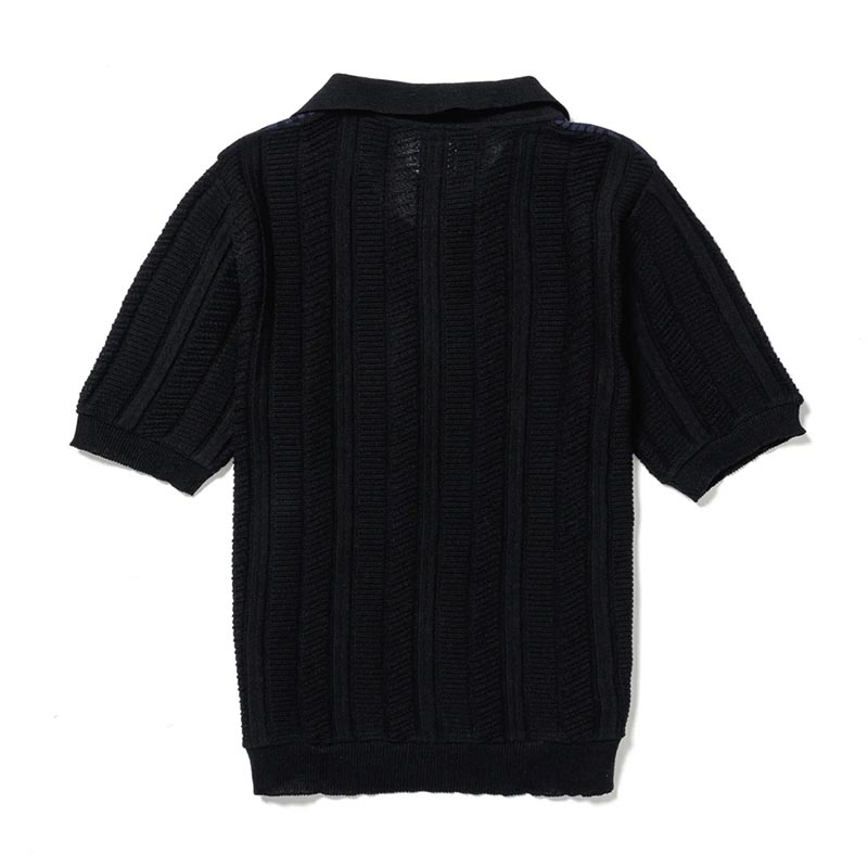 POLO KNIT "MOLAS" -BLACK-