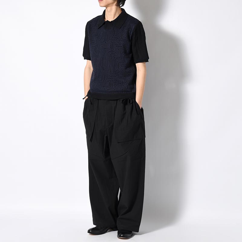 POLO KNIT "MOLAS" -BLACK-