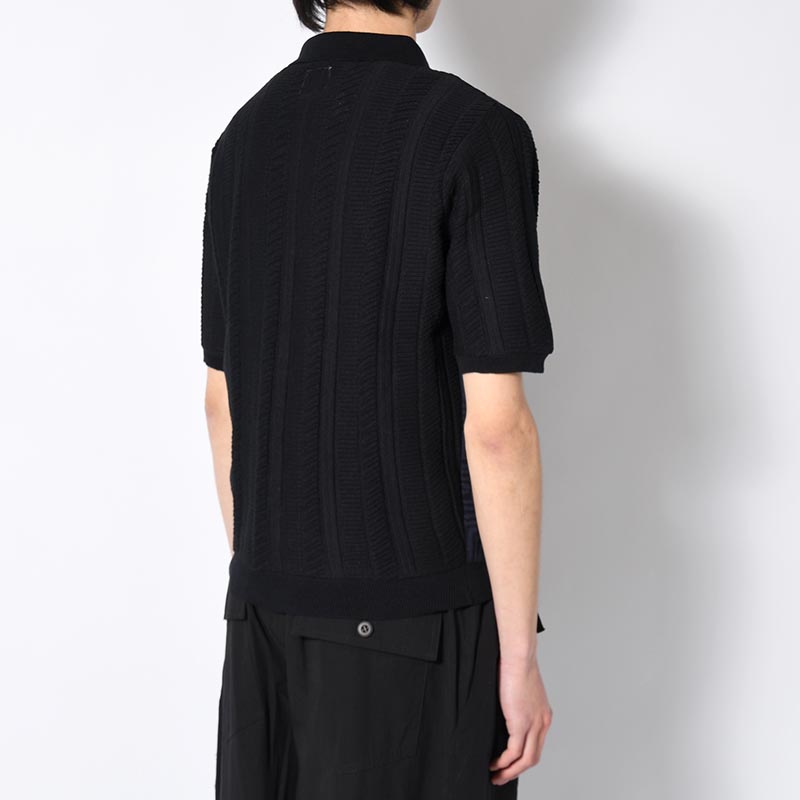 POLO KNIT "MOLAS" -BLACK-