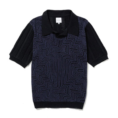 POLO KNIT "MOLAS" -BLACK-