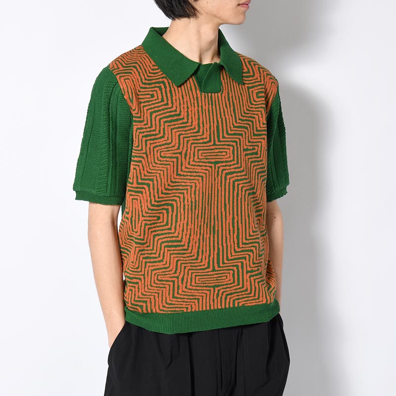 POLO KNIT "MOLAS" -DARK GREEN-