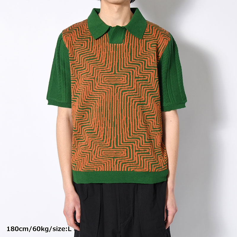 POLO KNIT "MOLAS" -DARK GREEN-