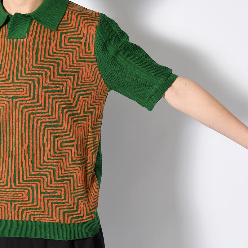 POLO KNIT "MOLAS" -DARK GREEN-