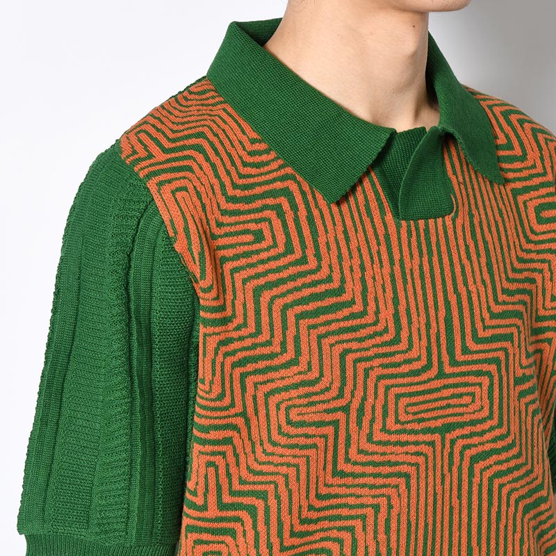 POLO KNIT "MOLAS" -DARK GREEN-