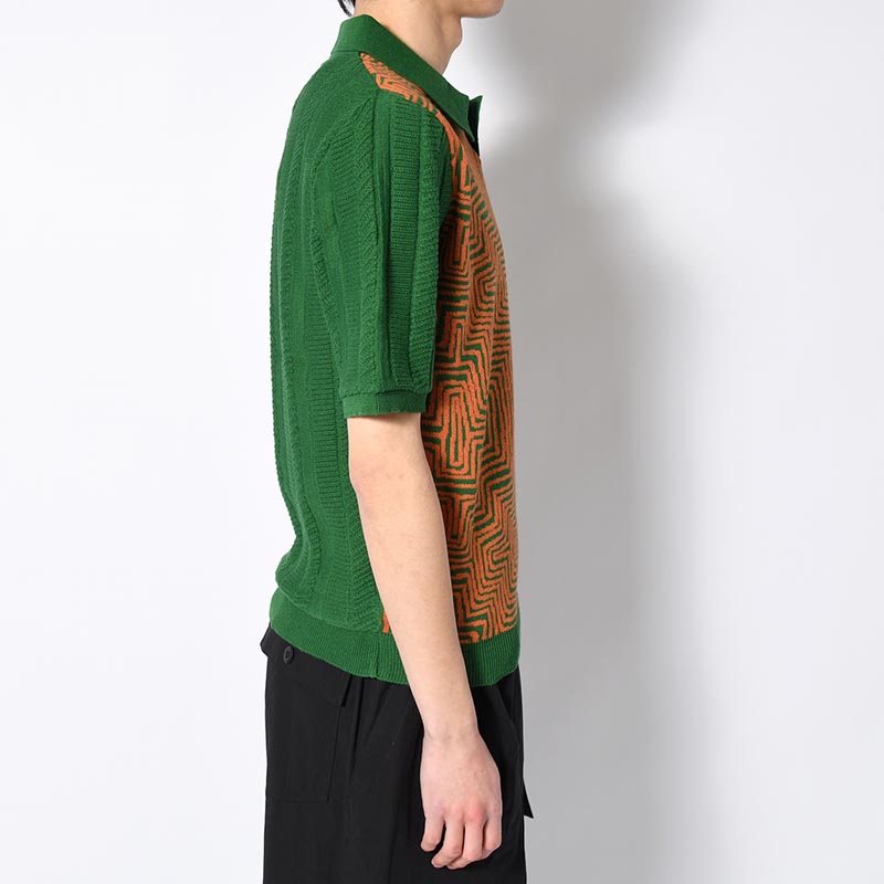 POLO KNIT "MOLAS" -DARK GREEN-