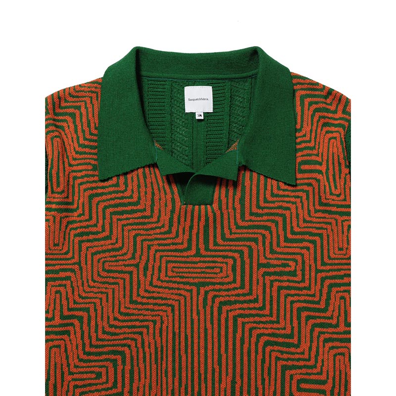 POLO KNIT "MOLAS" -DARK GREEN-