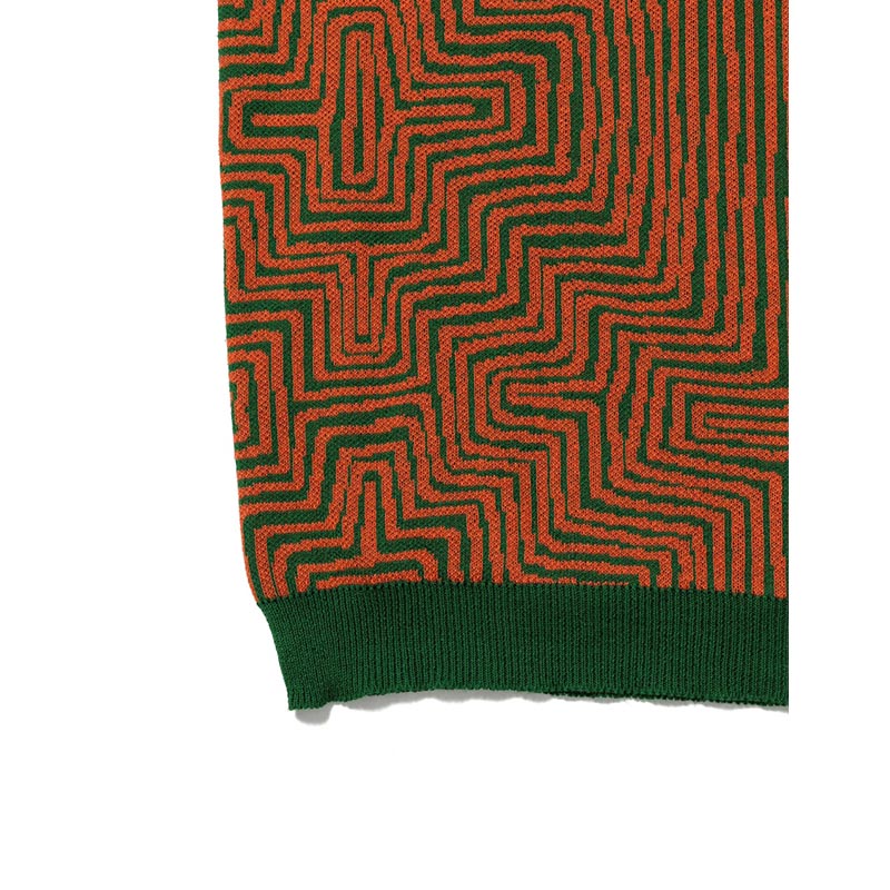 POLO KNIT "MOLAS" -DARK GREEN-