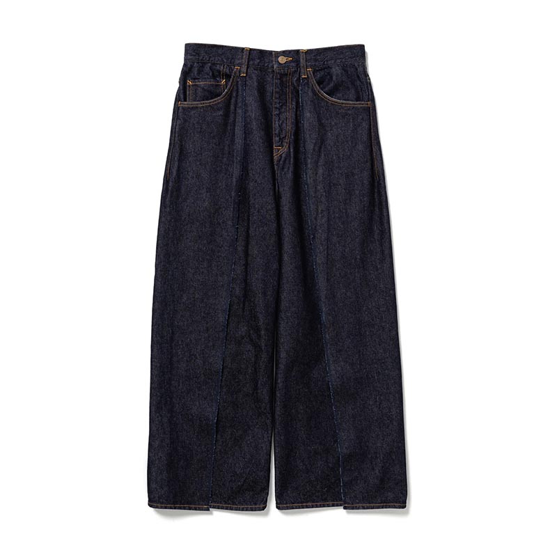 WRAP DENIM PANTS -INDIGO NAVY-