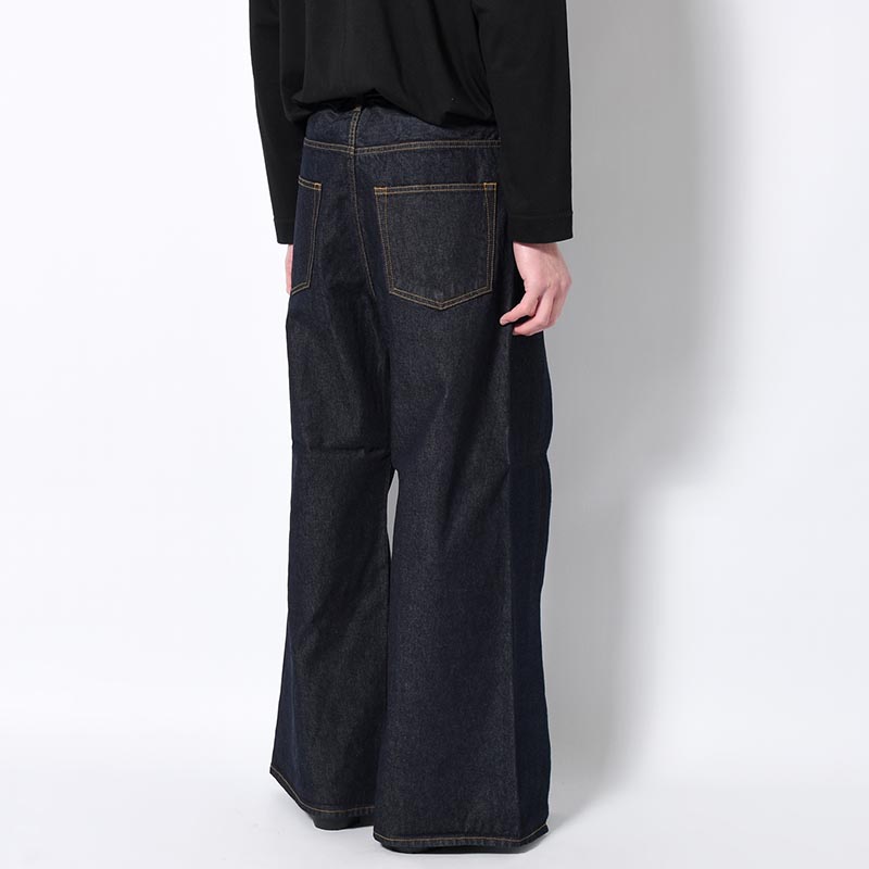 WRAP DENIM PANTS -INDIGO NAVY-