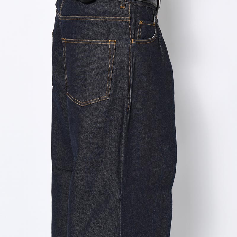 WRAP DENIM PANTS -INDIGO NAVY-