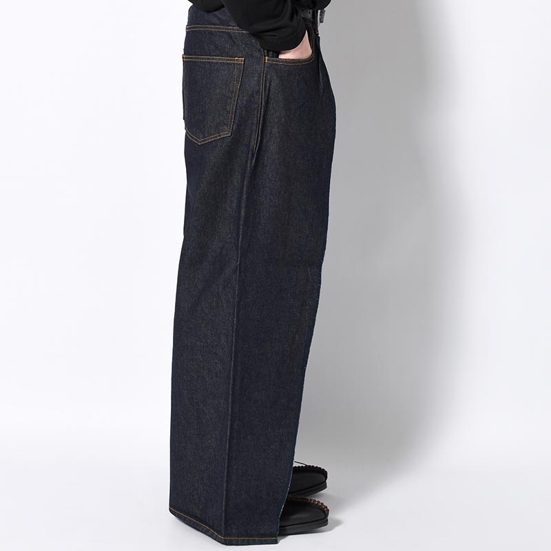 WRAP DENIM PANTS -INDIGO NAVY-