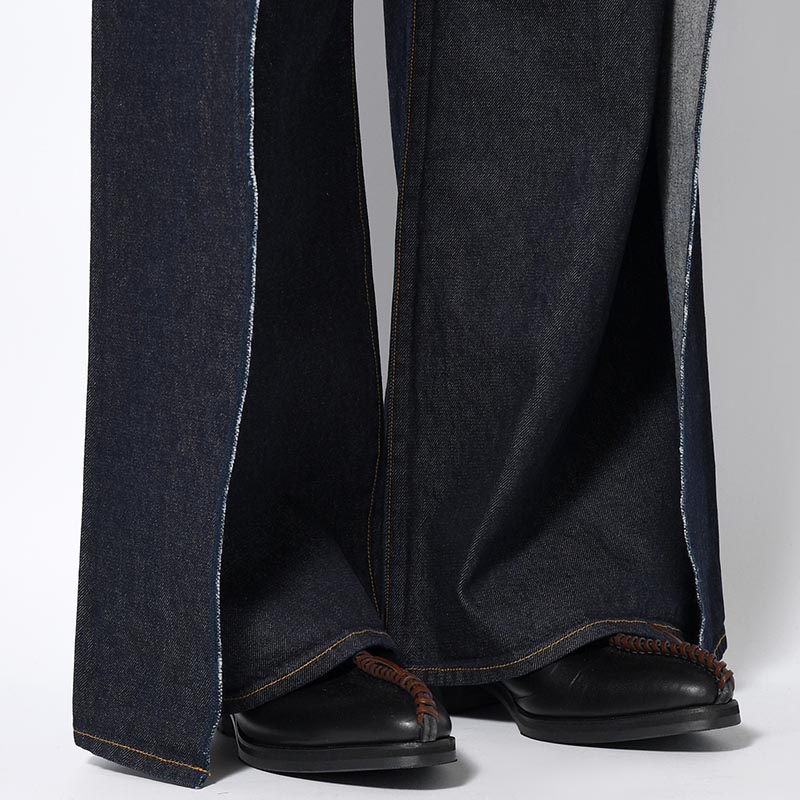 WRAP DENIM PANTS -INDIGO NAVY-