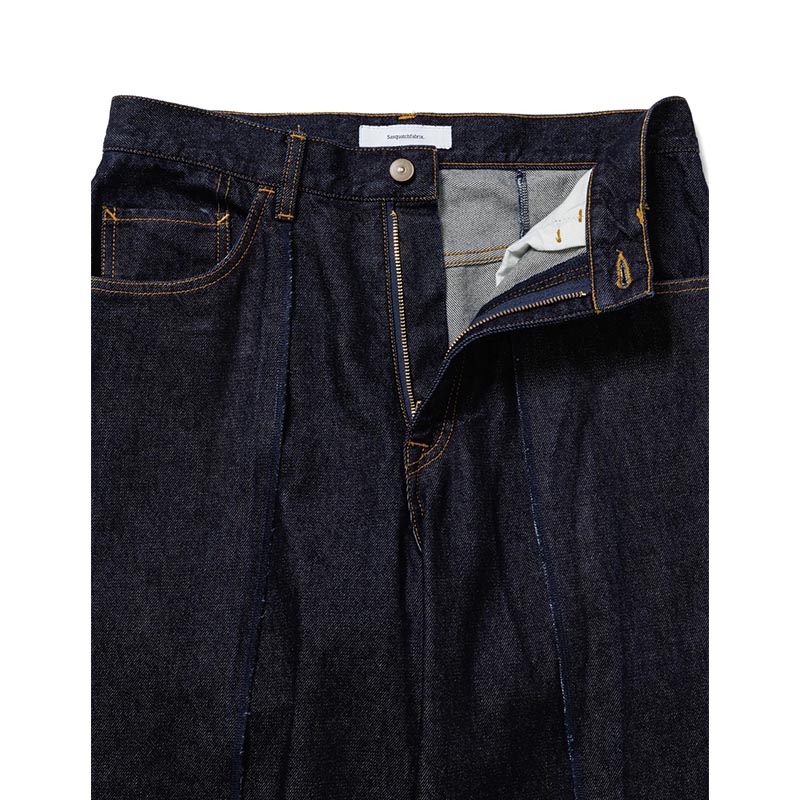 WRAP DENIM PANTS -INDIGO NAVY-