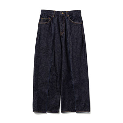 WRAP DENIM PANTS -INDIGO NAVY-