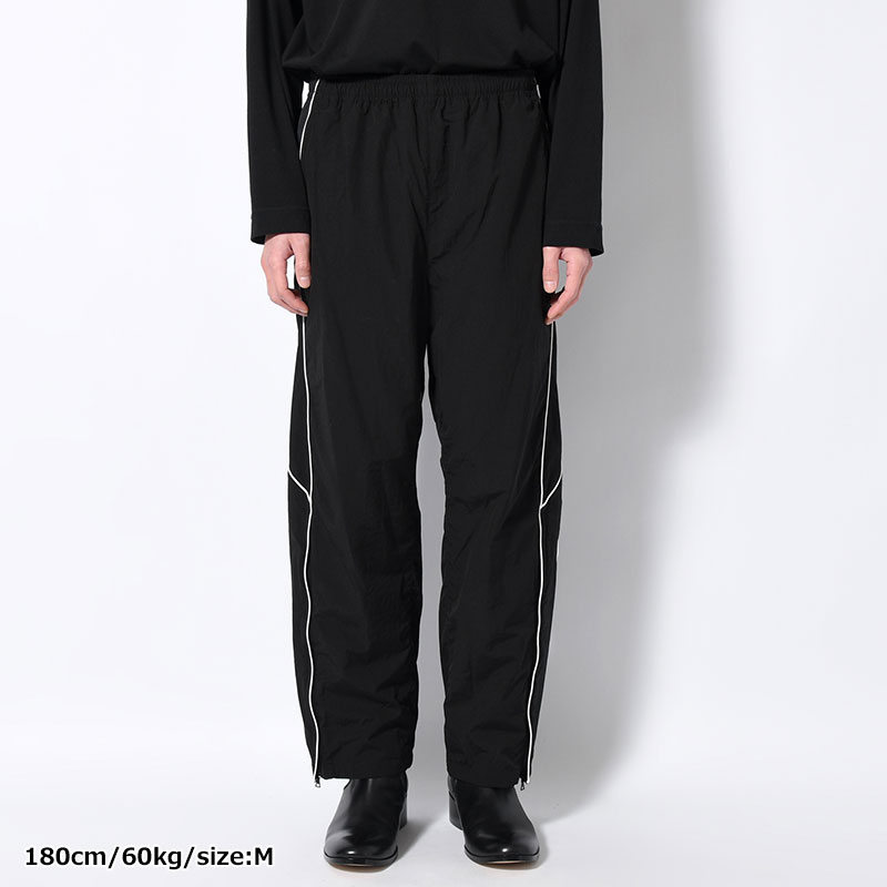 NYLON TRACK PANTS "MARIACHI" -BLACK-