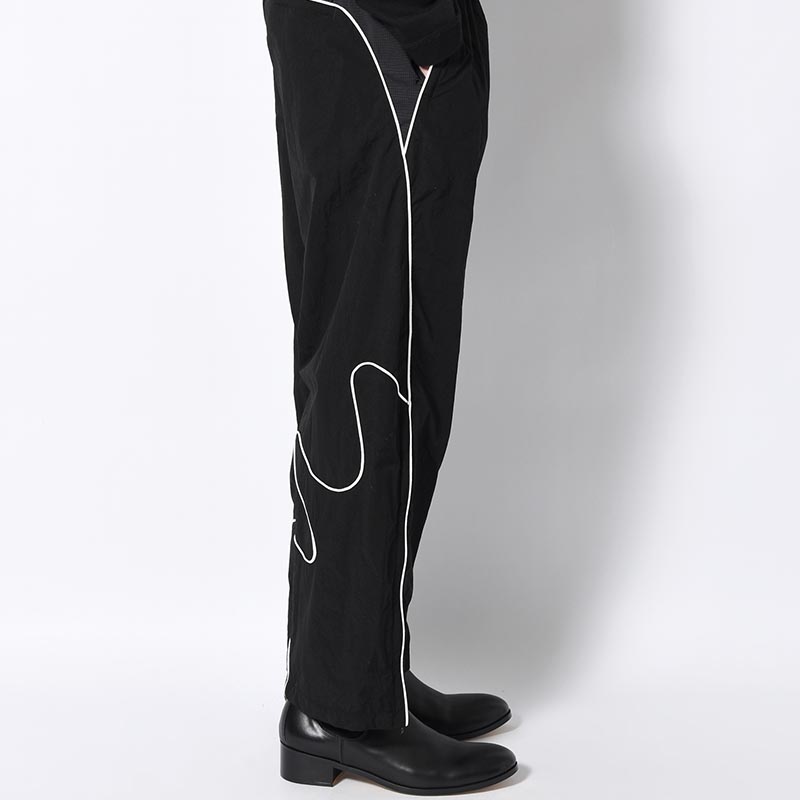 NYLON TRACK PANTS "MARIACHI" -BLACK-