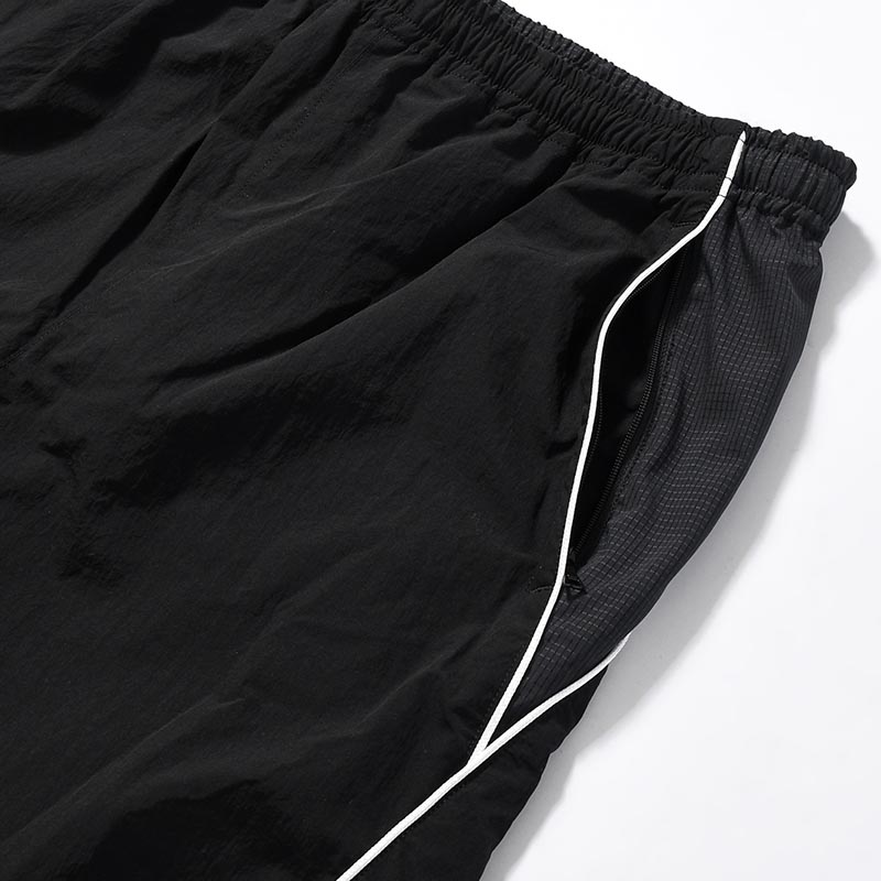 NYLON TRACK PANTS "MARIACHI" -BLACK-