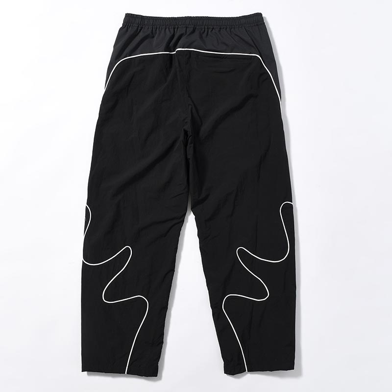 NYLON TRACK PANTS "MARIACHI" -BLACK-