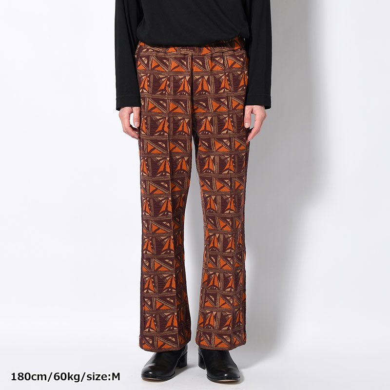 BOOTCUT TRACK PANTS "PUEBLO" -DARK BROWN-