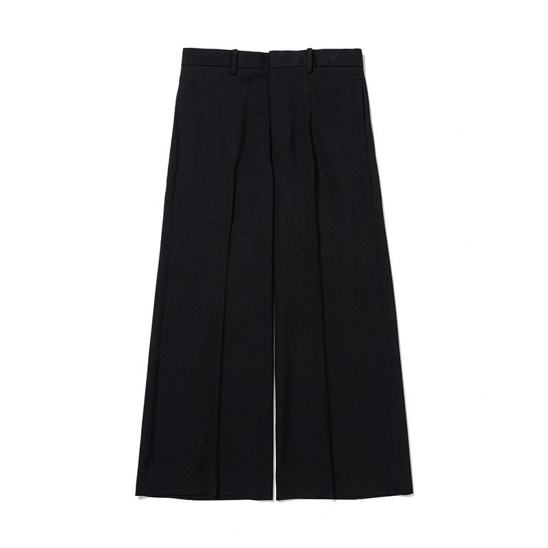 FLARE SILHOUETTE SLACKS -BLACK-