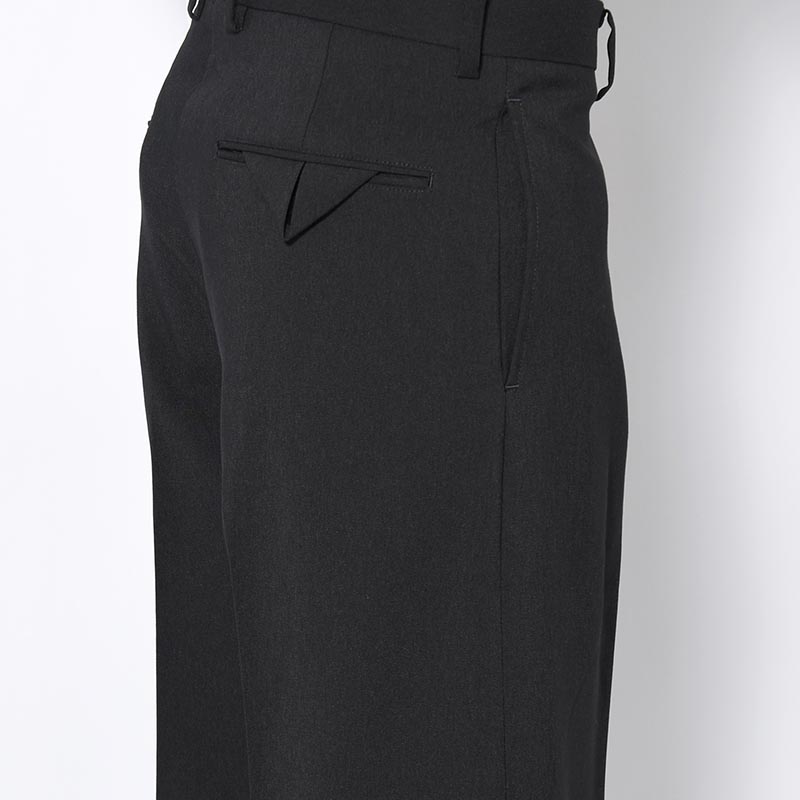 FLARE SILHOUETTE SLACKS -BLACK-