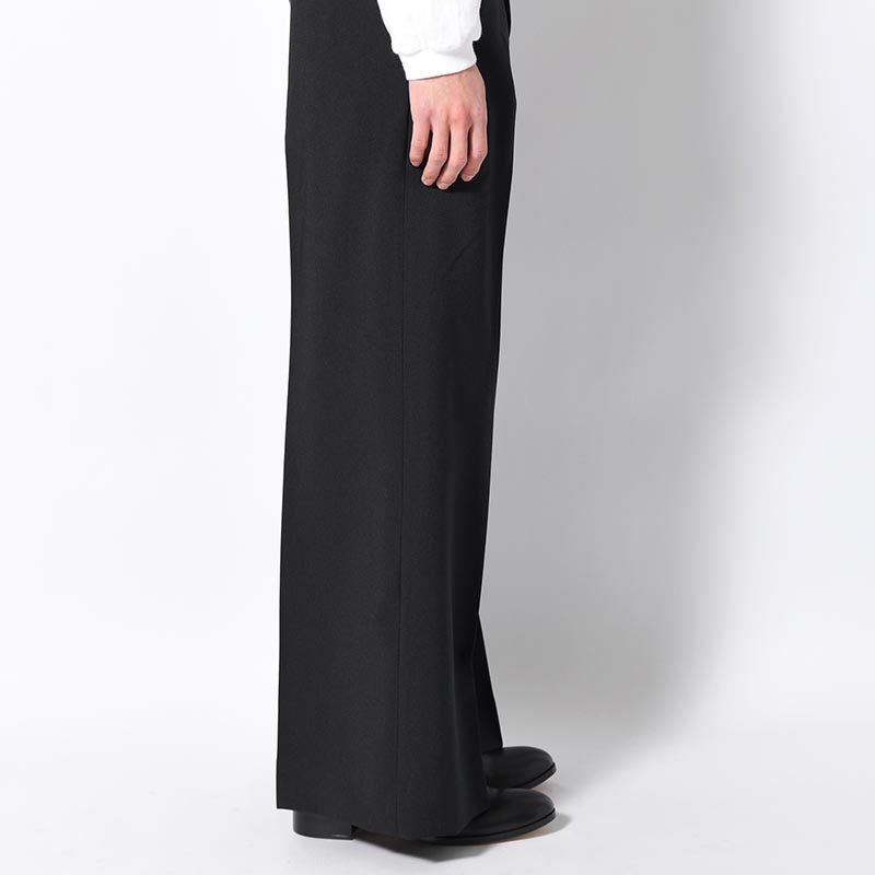 FLARE SILHOUETTE SLACKS -BLACK-