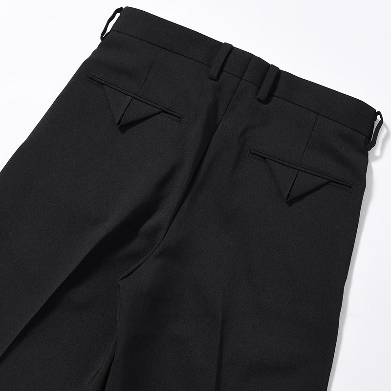 FLARE SILHOUETTE SLACKS -BLACK-