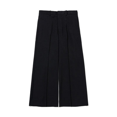 FLARE SILHOUETTE SLACKS -BLACK-