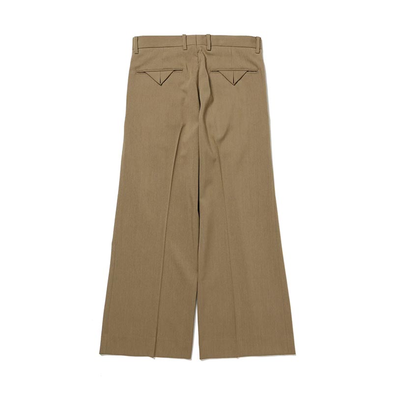 FLARE SILHOUETTE SLACKS -BEIGE-