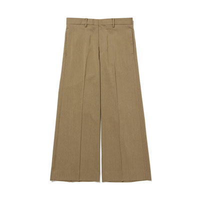 FLARE SILHOUETTE SLACKS -BEIGE-