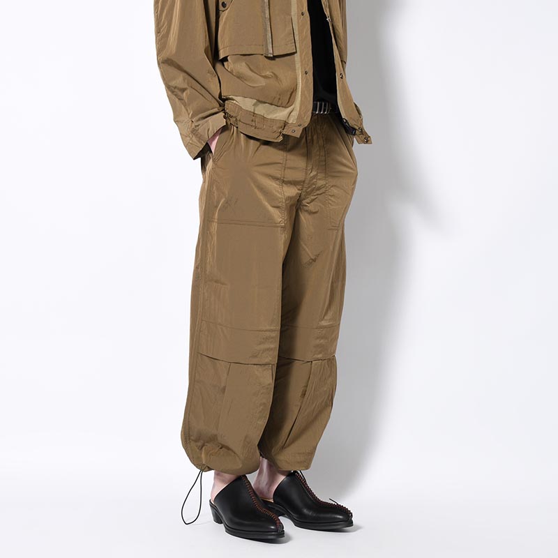 NYLON CARGO PANTS -OLIVE-