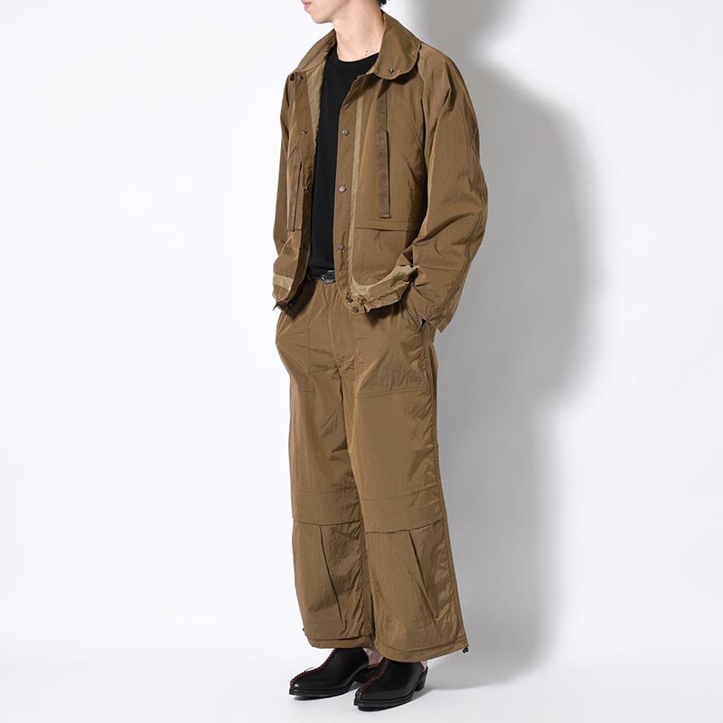 NYLON CARGO PANTS -OLIVE-