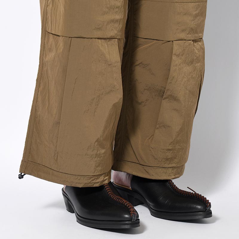 NYLON CARGO PANTS -OLIVE-