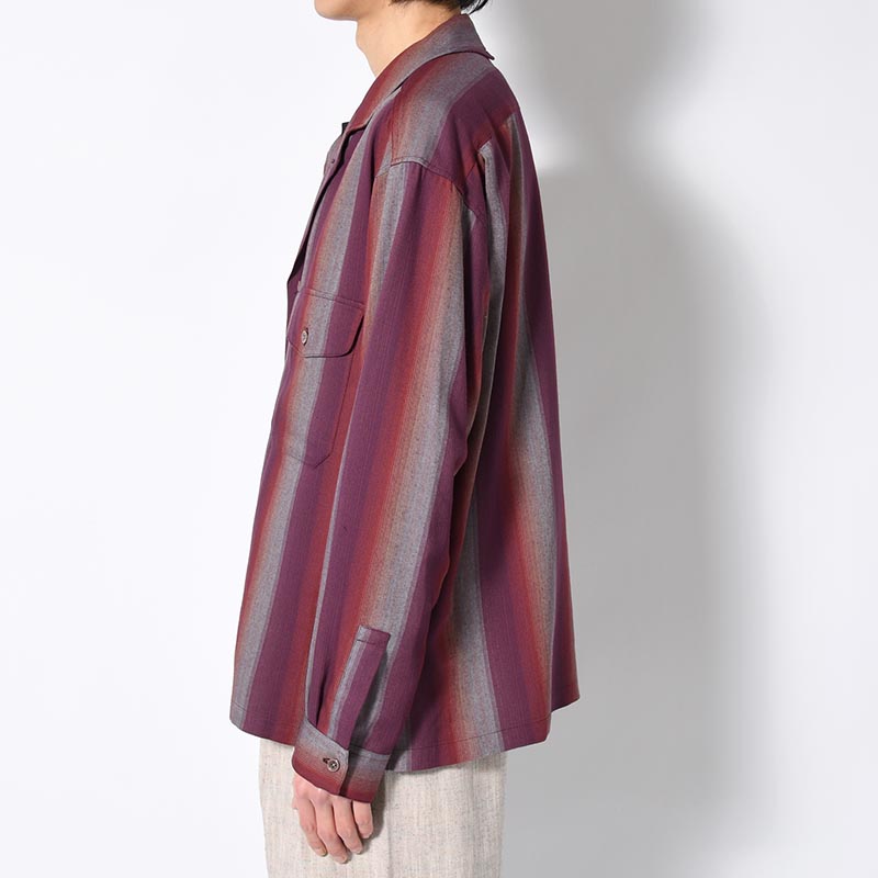 ASYMMETRY COLLAR SHIRT -RED CHECK-