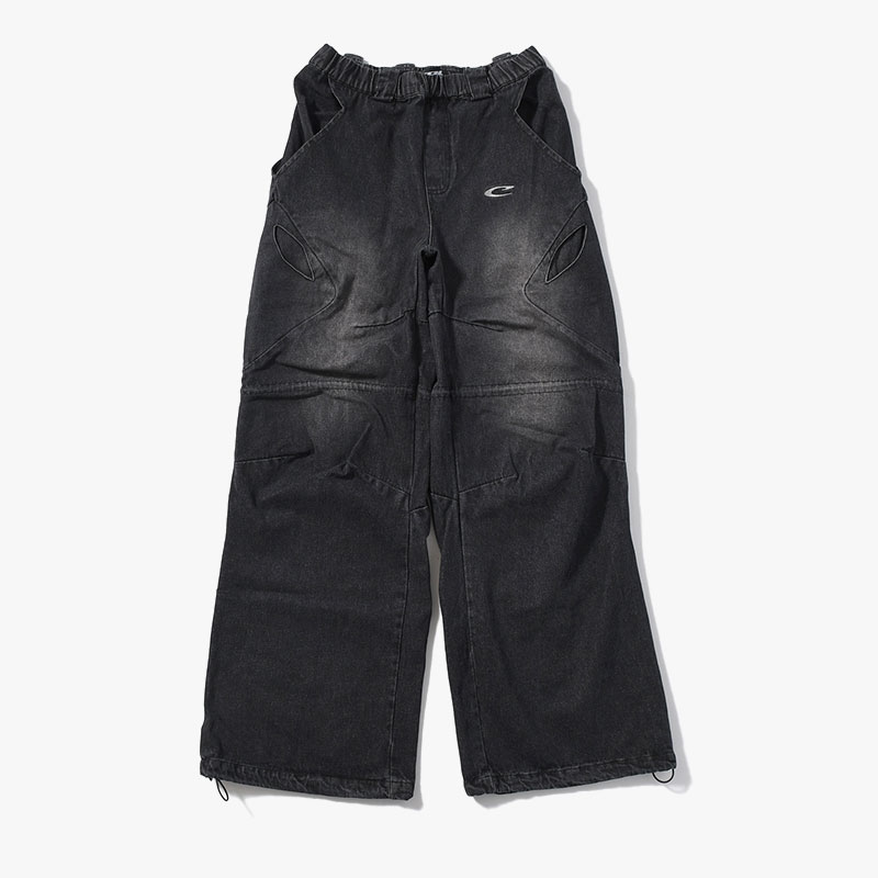 CPG RHOMBUS DENIM PANTS -2.COLOR-(BLACK)