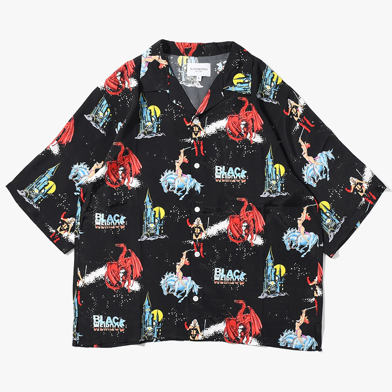 HEAVY METAL ALOHA SHIRT -BLACK-