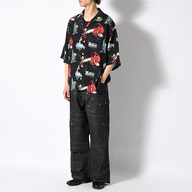 HEAVY METAL ALOHA SHIRT -BLACK-