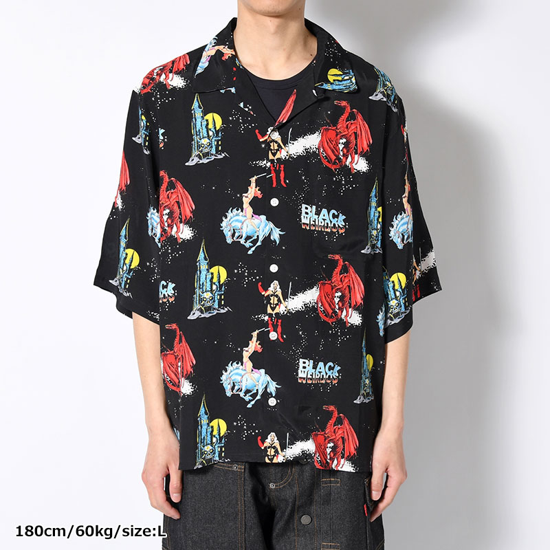 HEAVY METAL ALOHA SHIRT -BLACK-